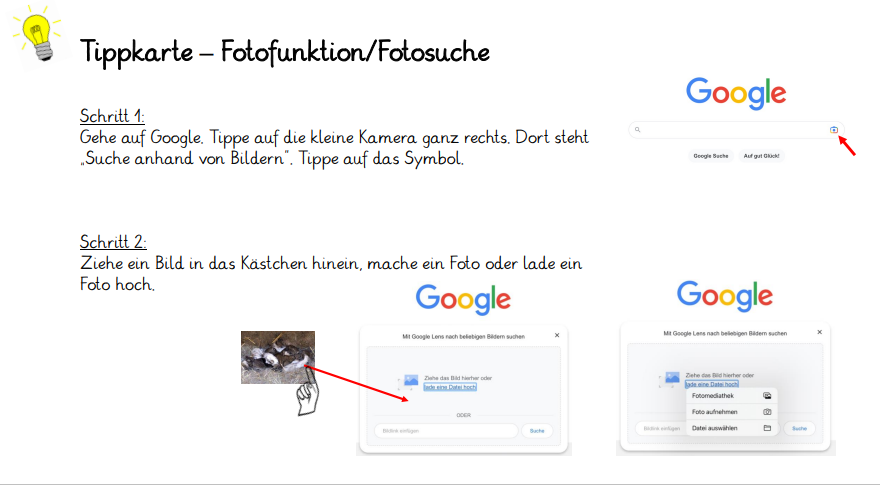 Tippkarte Fotofunktion