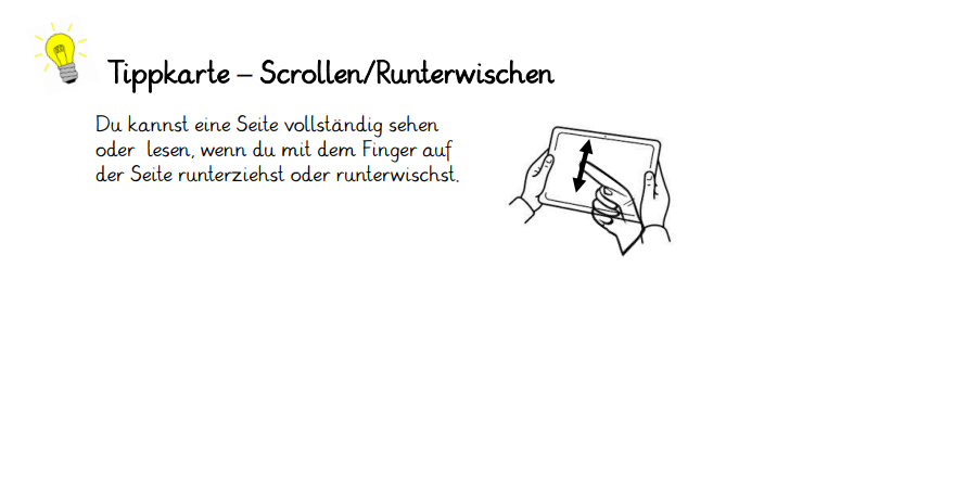 Tippkarte Scrollen