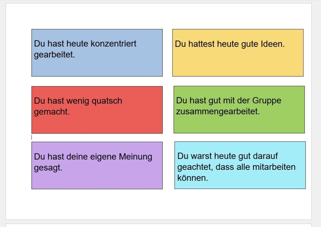 Bild aus dem Material „Säule III: Darstellung von Lernergebnissen“