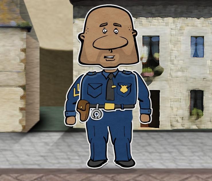 App PuppetPals 2 Screenshot:
Abbildung eines Polizisten.
