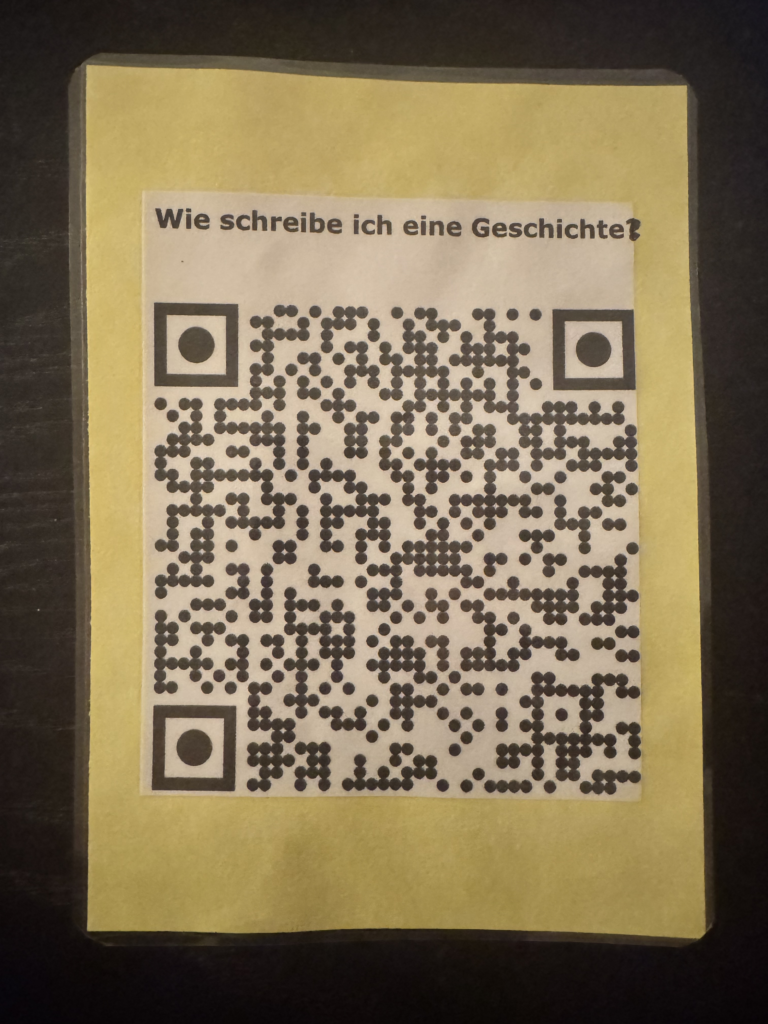 QR-Code "Wie schreibe ich eine Geschichte?"